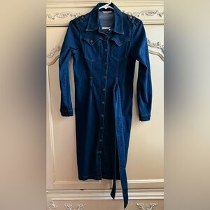 ANDREA Blue Denim Long Sleeve Dress
